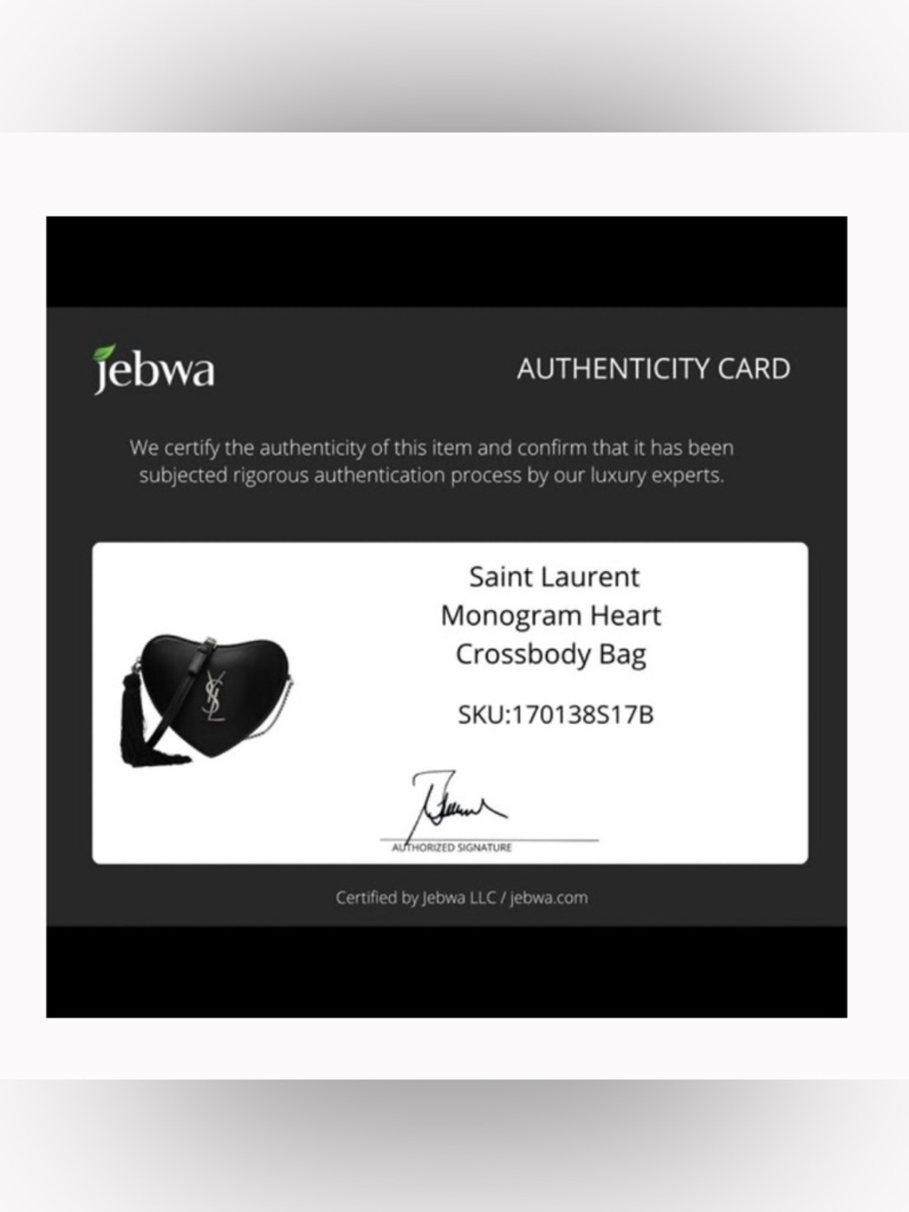 AUTHENTIC YSL Unique and Rare Saint Laurent Black Heart Crossbody - Picture 11 of 11